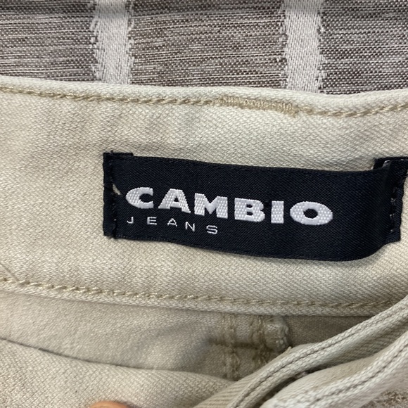 Cambio Jeans Cropped Khaki Pant Size: 12 - Picture 4 of 4